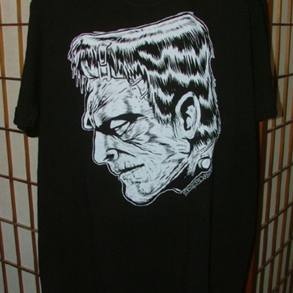Mens Low Brow Art Frankie Tattoo Artist Tee L or XXL - Picture 3 of 5